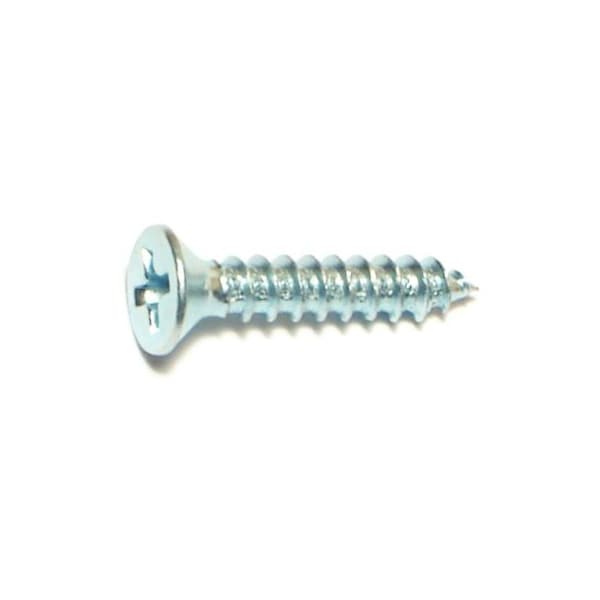 Midwest Fastener Sheet Metal Screw, #6 x 3/4 in, Zinc Plated Steel Flat Head Phillips Drive, 100 PK 03004 - main
